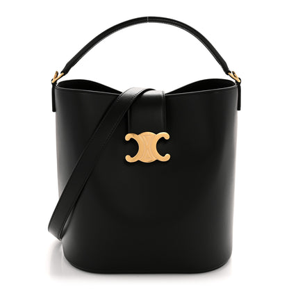 Celine Smooth Calfskin Triomphe Medium Louise Bag Black 2 of 25