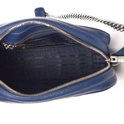 Prada Soft Calfskin Diagramme Crossbody Bag Bleuette 5 of 9