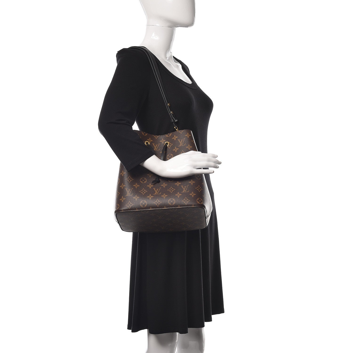 Louis Vuitton Monogram Neonoe MM Black 2 of 9