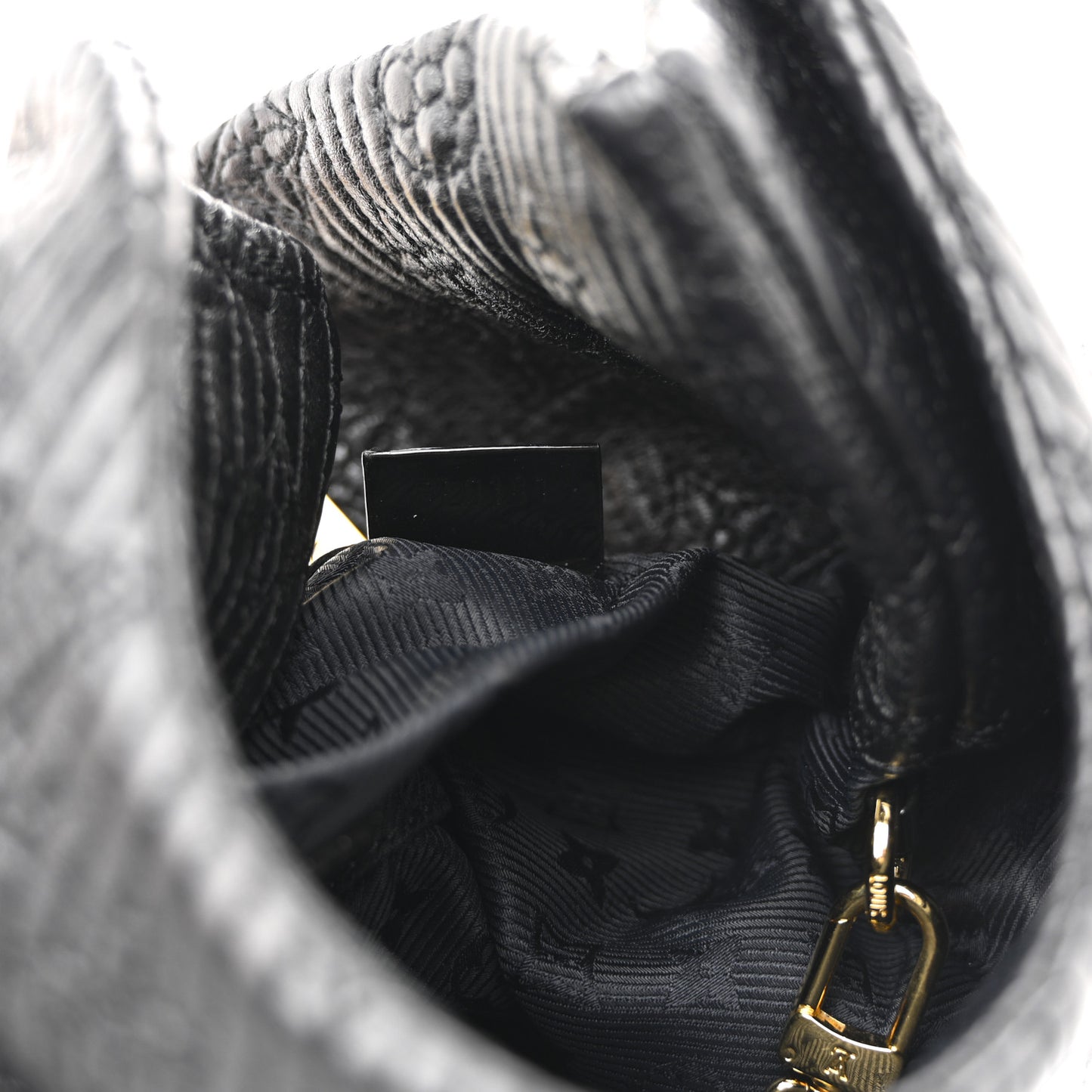 Calfskin Quilted Monogram Altair Clutch Black