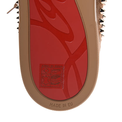 Christian Louboutin Veau Velours Mens Louis Spikes Flat Sneakers 46 Colombe 7 of 10