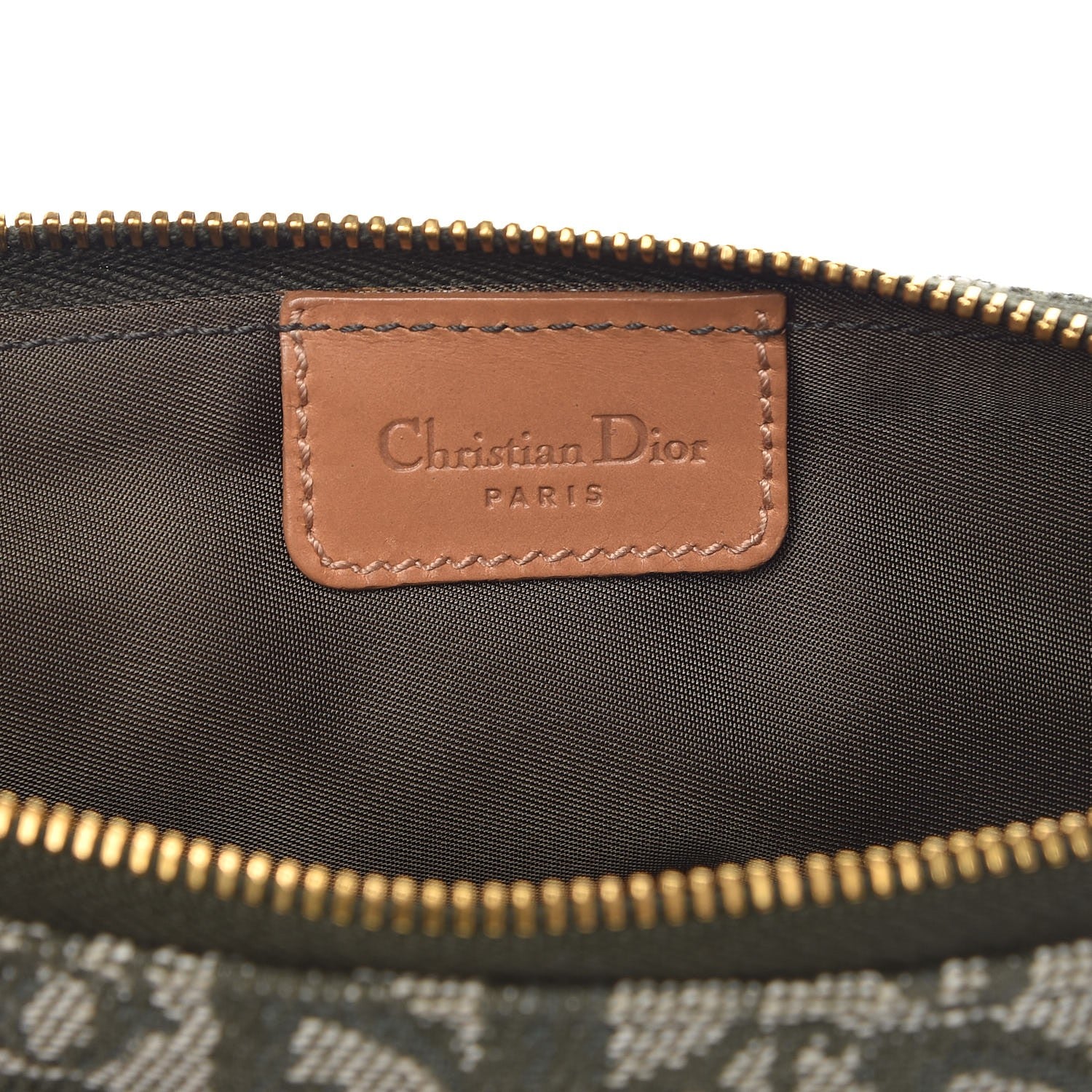 Christian Dior Monogram Mini Saddle Pochette Green 6 of 7
