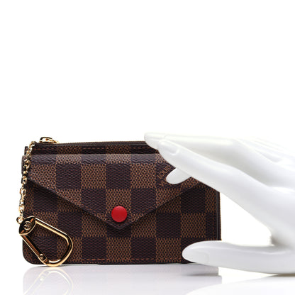 Louis Vuitton Damier Ebene Recto Verso Card Holder Red 2 of 10