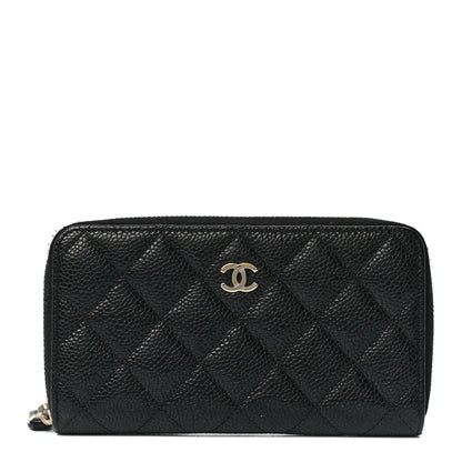 Chanel Caviar Quilted Medium Zip Around Wallet Black 1 of 11
