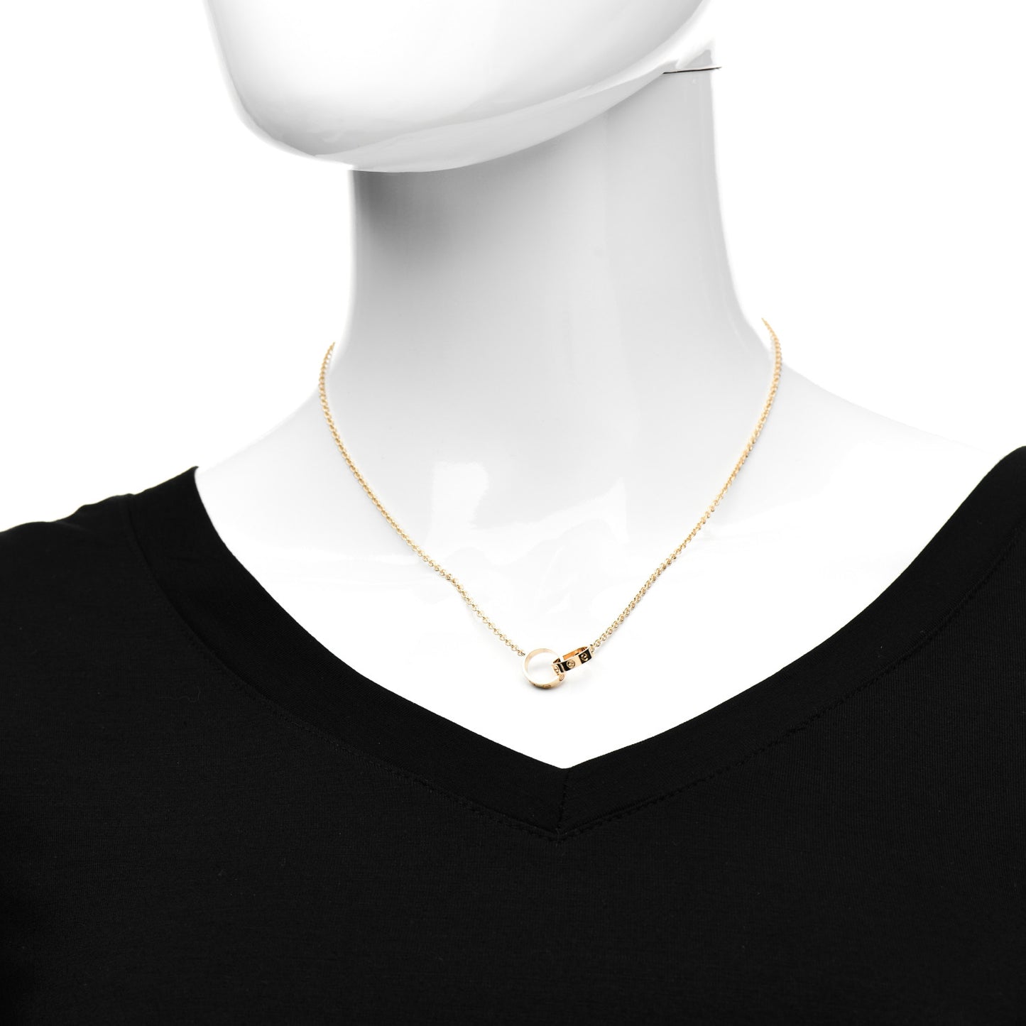 18K Yellow Gold Interlocking LOVE Necklace