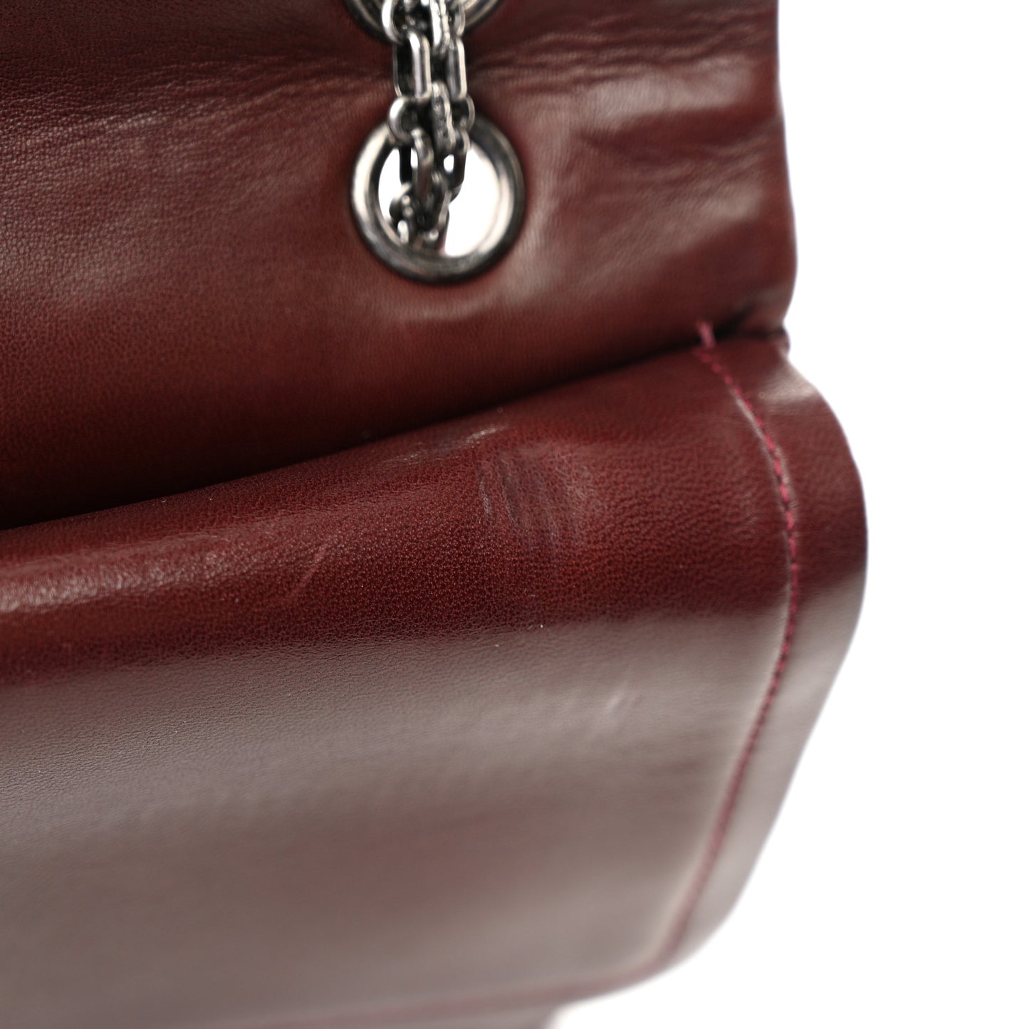 Patent Quilted 2.55 Reissue 227 Flap Light Burgundy