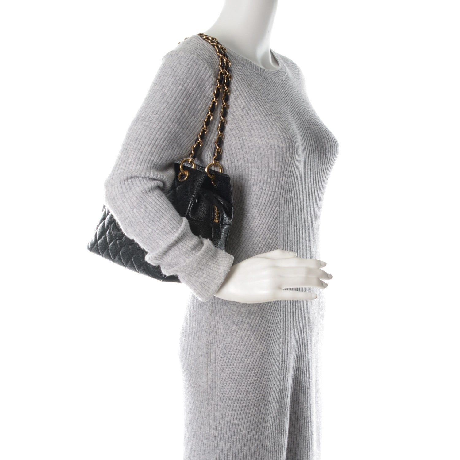 Chanel Caviar Quilted Petit Timeless Tote PTT Black 2 of 7