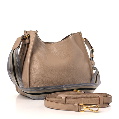 Prada Vitello Daino Hobo Messenger Bag Cammeo 3 of 8