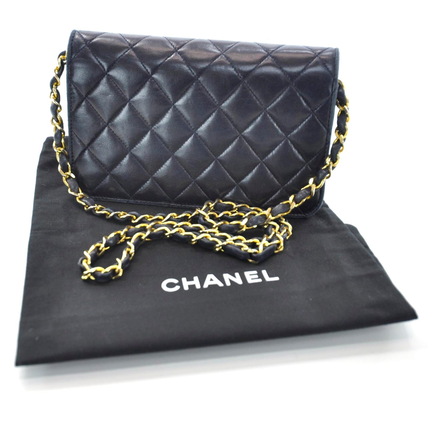 Lambskin Small Flap Navy