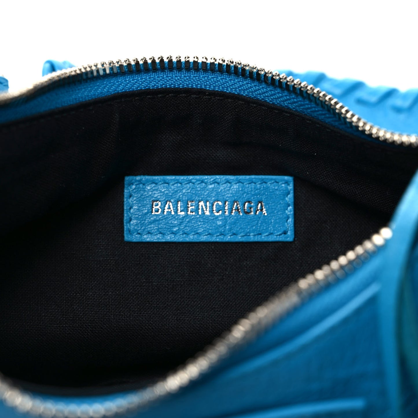 Agneau Arena Le Cagole Shoulder Bag XS Cyan