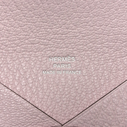 Hermes Chevre Mysore Calvi Duo Card Case Rose Darling 6 of 8