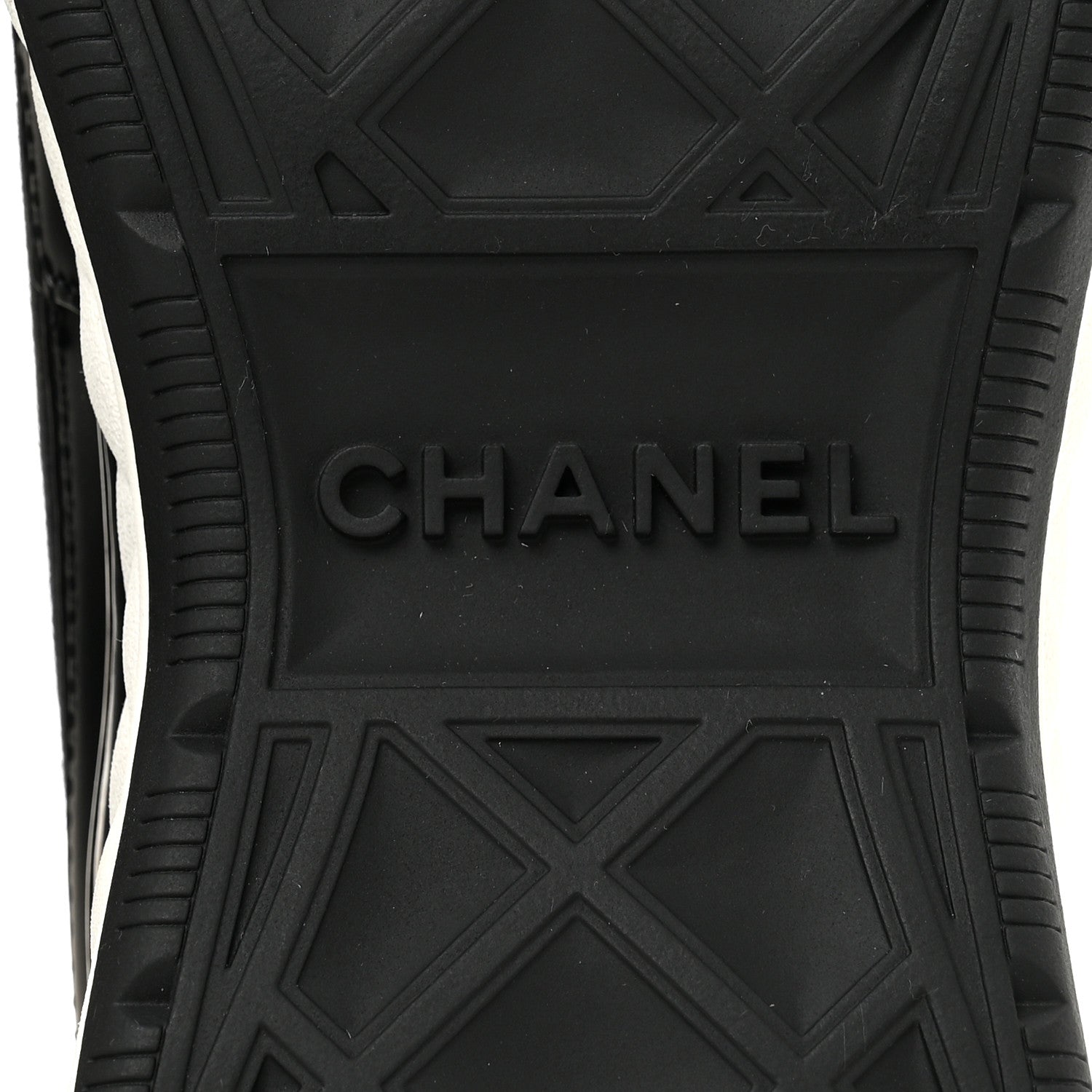 Chanel Velvet Calfskin Mixed Fibers CC Sneakers 37.5 Black 8 of 10