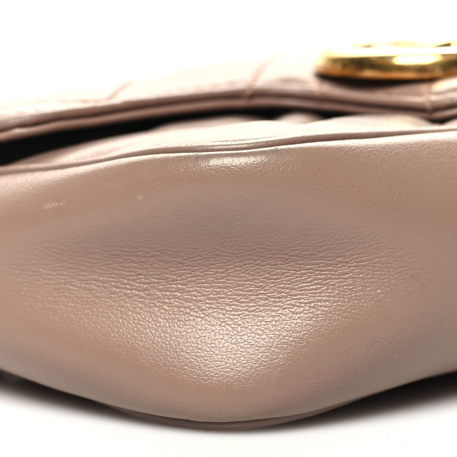 Gucci Calfskin Matelasse Super Mini GG Marmont Shoulder Bag Porcelain Rose 9 of 13
