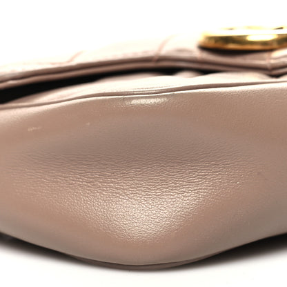 Gucci Calfskin Matelasse Super Mini GG Marmont Shoulder Bag Porcelain Rose 9 of 13