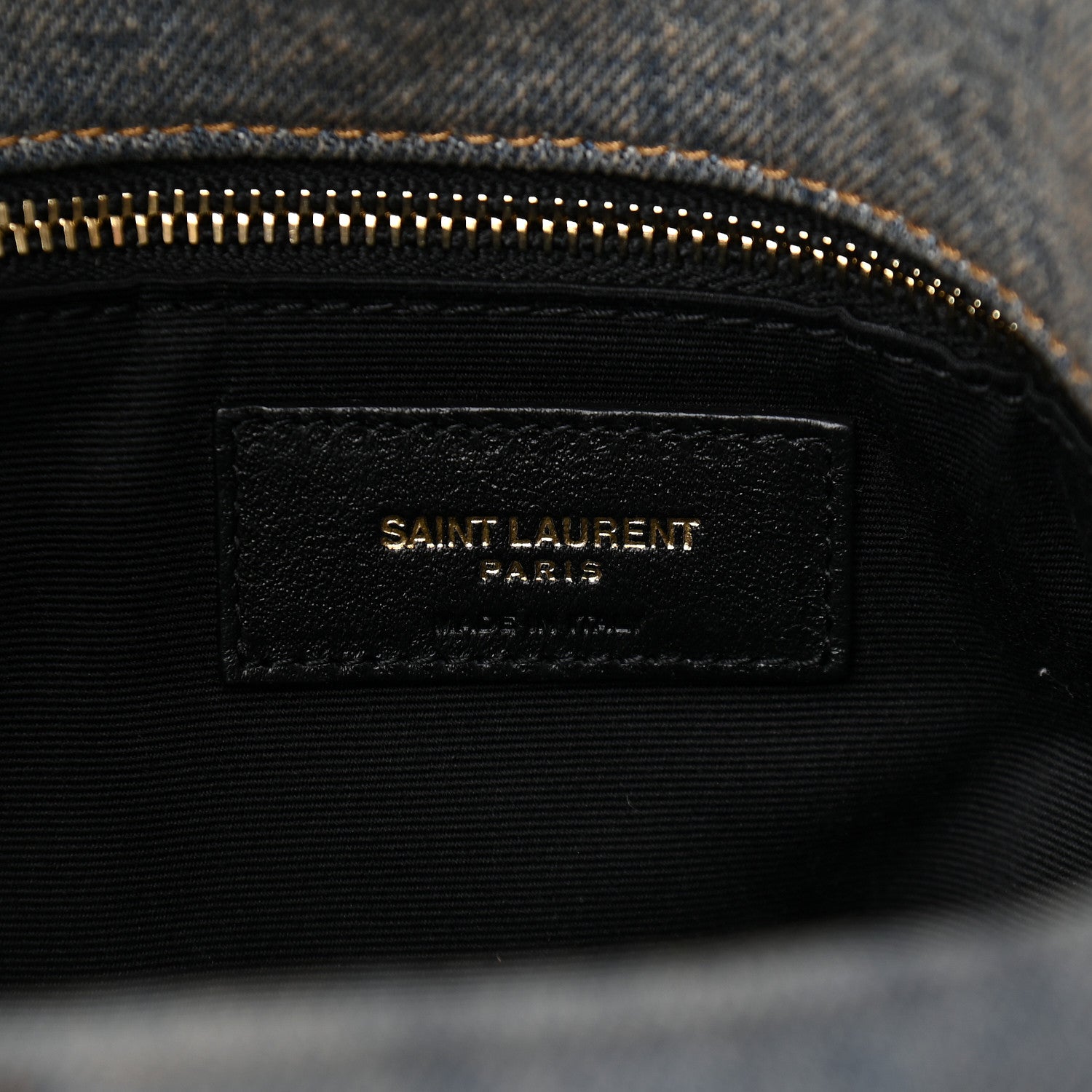 Saint Laurent Denim Quilted Small Loulou Puffer Monogram Chain Satchel Blue Cinnamon 6 of 8