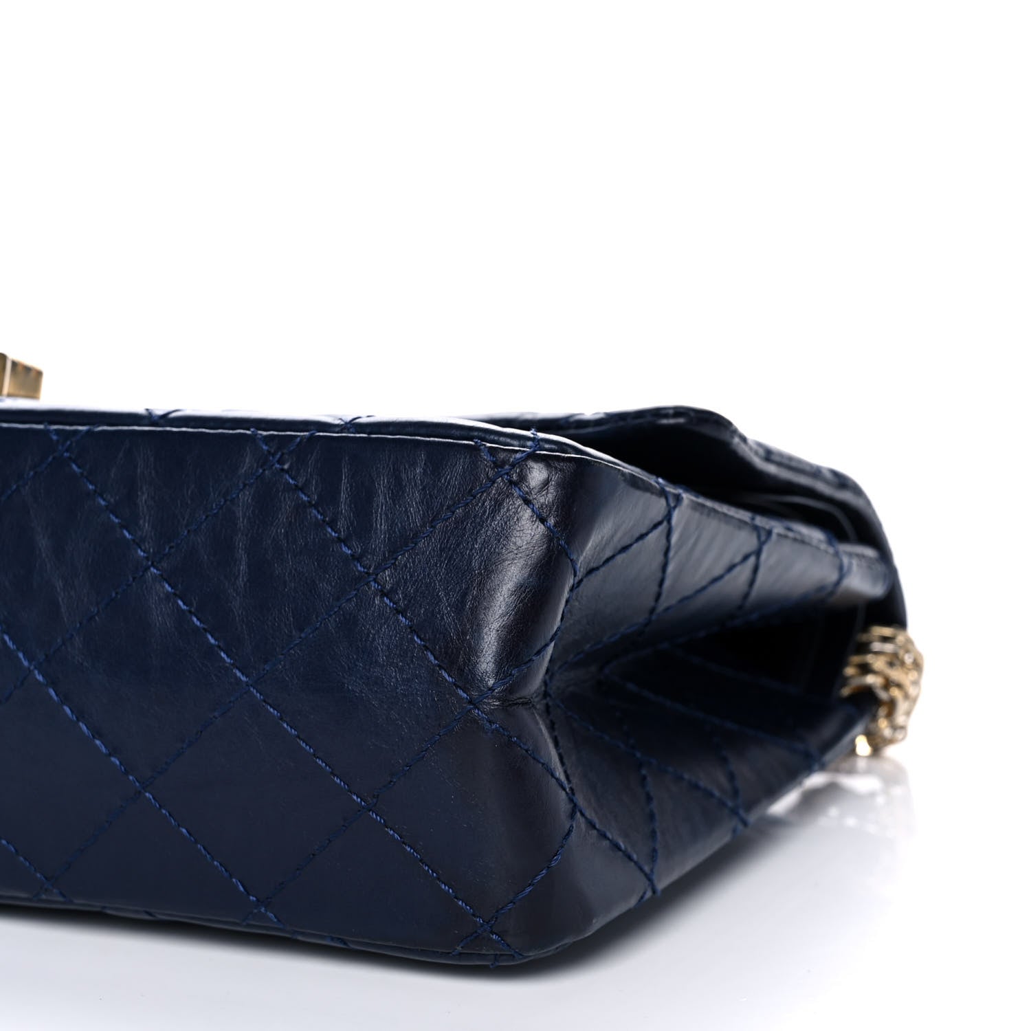 Chanel Aged Calfskin Quilted 2.55 Reissue 226 Flap Navy Blue 10 of 11
