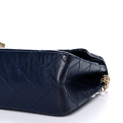 Chanel Aged Calfskin Quilted 2.55 Reissue 226 Flap Navy Blue 10 of 11