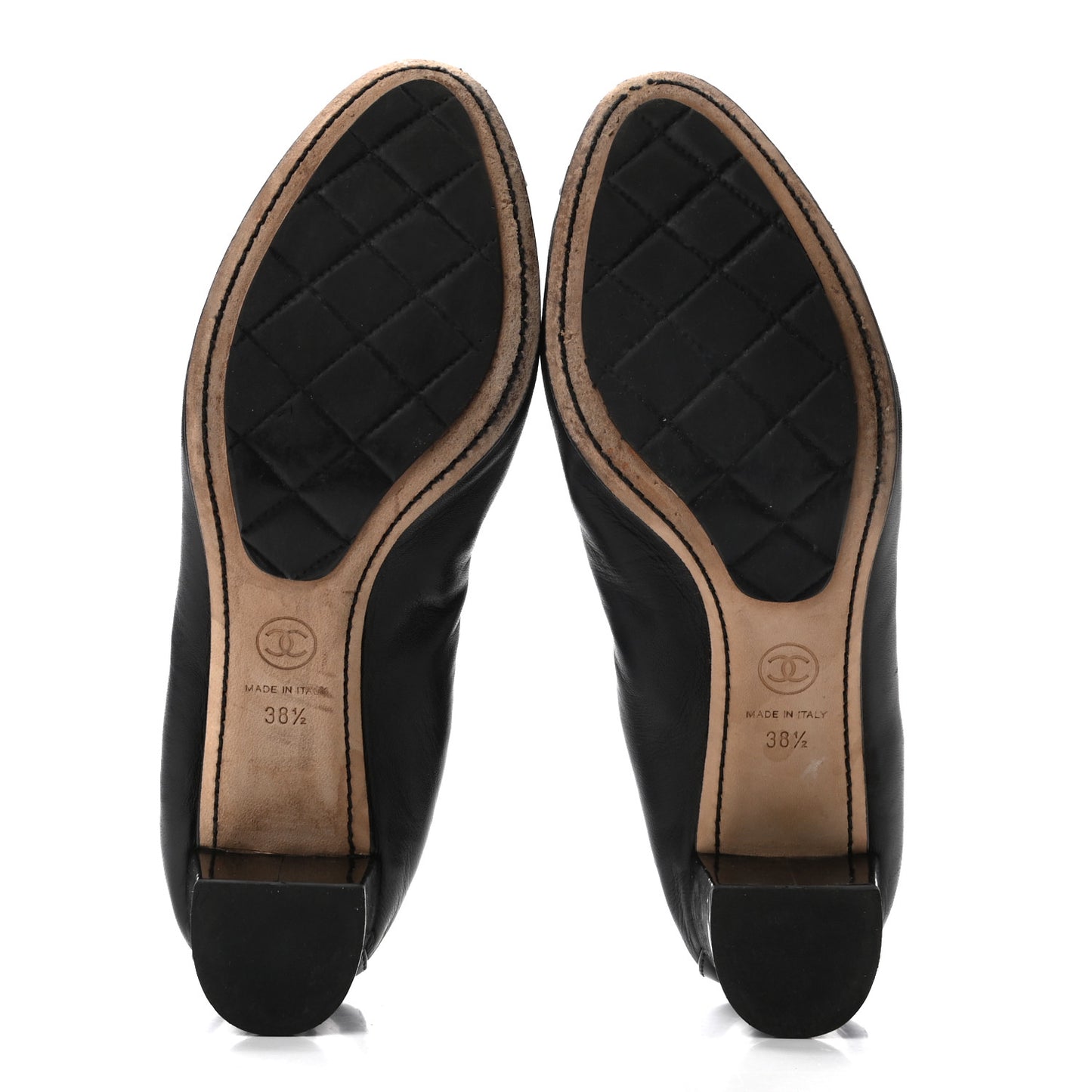 Lambskin Patent CC Elastic Stretch Pumps 38.5 Black