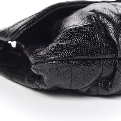 Chanel Caviar Quilted Medium Elastic Flap Black 8 of 9