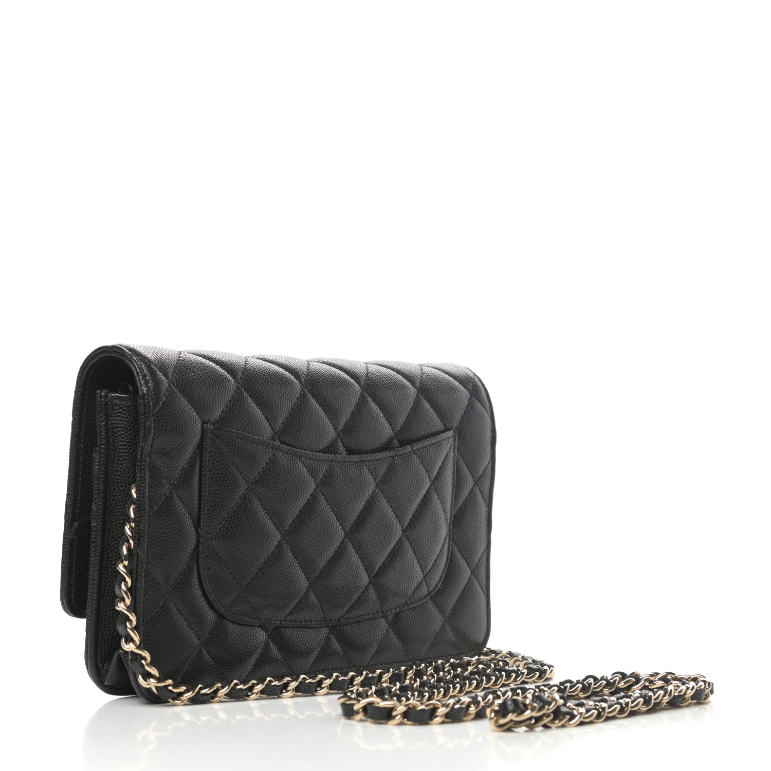 Chanel Caviar Quilted Coco Candy Wallet On Chain WOC Black 3 of 11