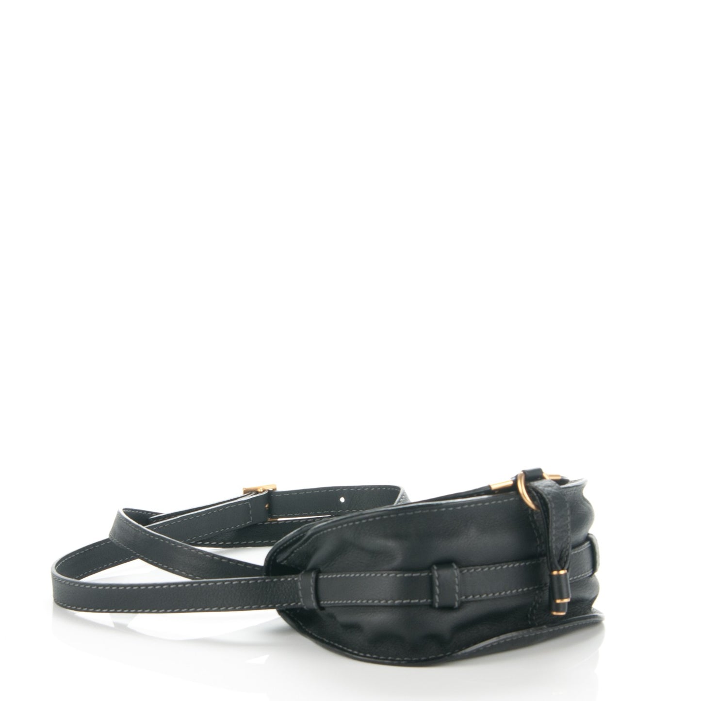 Calfskin Mini Marcie Round Crossbody Bag Black