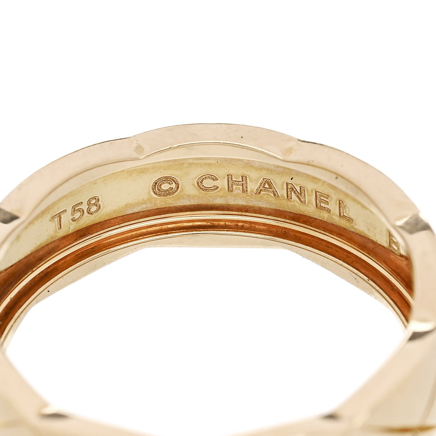 18K Beige Gold Small Coco Crush Ring 58 8.5