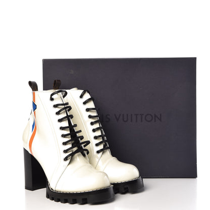 Louis Vuitton Patent Calfskin Spaceship Star Trail Ankle Boots 39.5 White 11 of 11