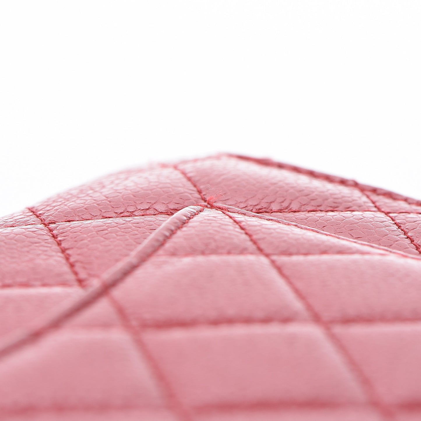 Caviar Quilted Wallet on Chain WOC Red
