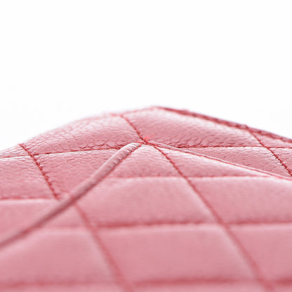 Chanel Caviar Quilted Wallet on Chain WOC Red 13 of 13