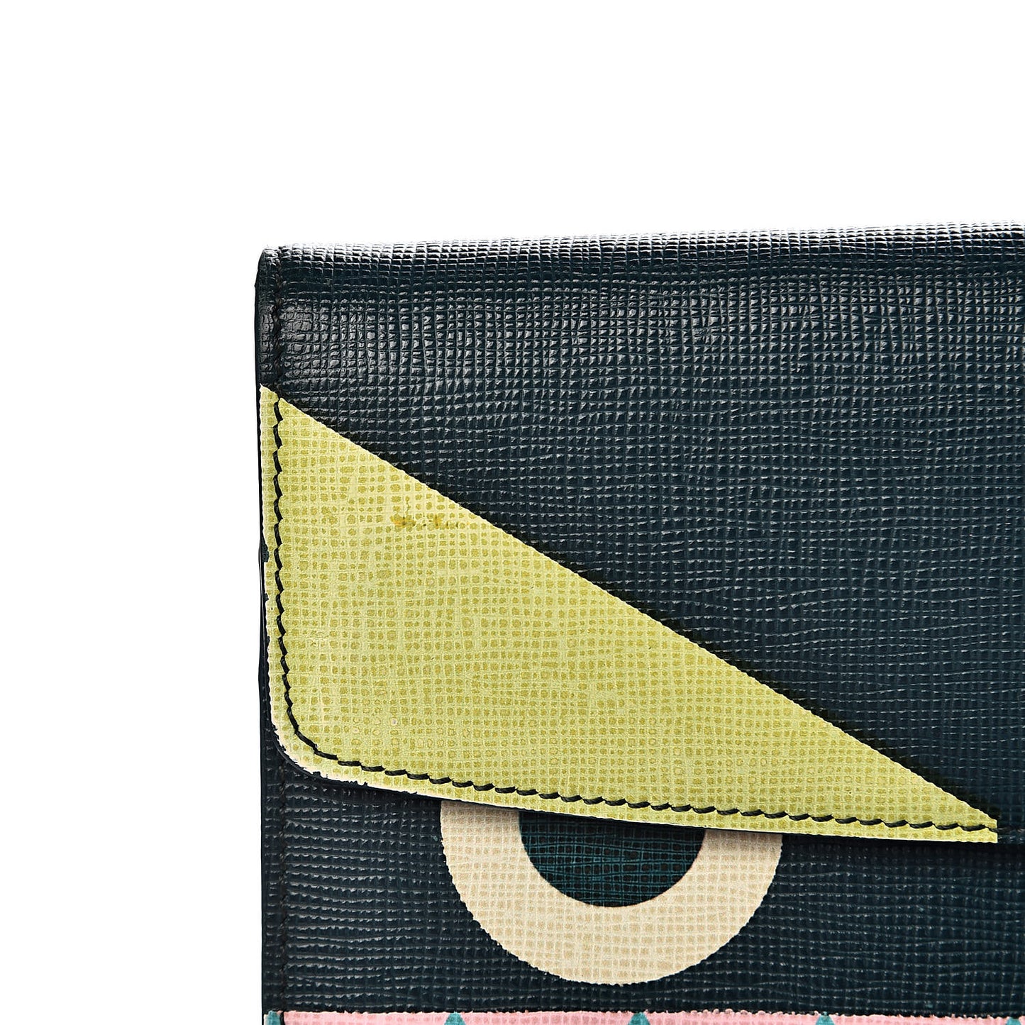 Vitello Crystal Tooth Monster Continental Wallet Oceano Multicolor
