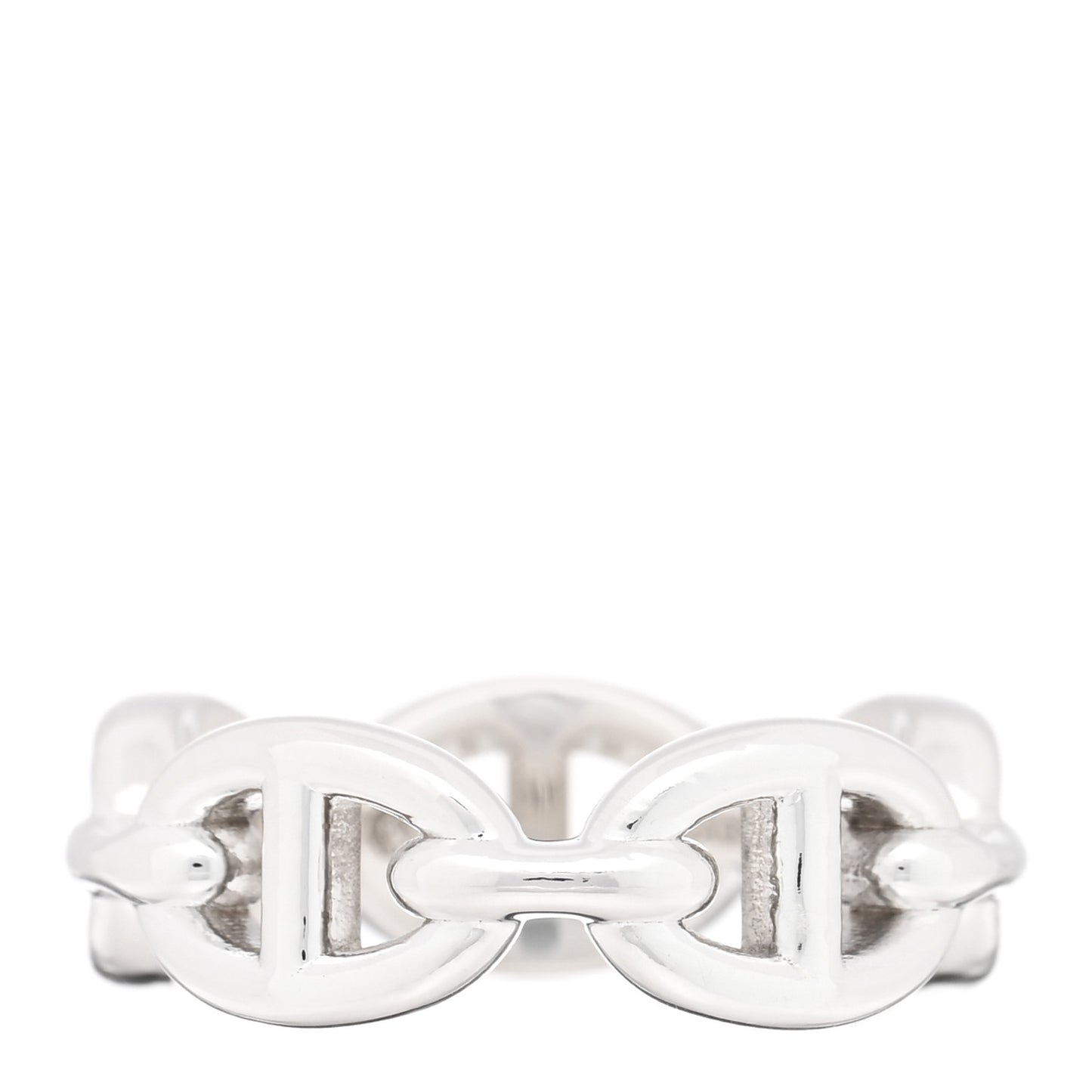 Sterling Silver PM Chaine d'Ancre Enchainee Band Ring 52 6