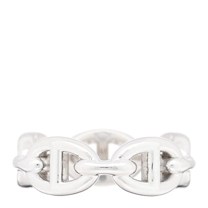 Hermes Sterling Silver PM Chaine d'Ancre Enchainee Band Ring 52 6 3 of 4