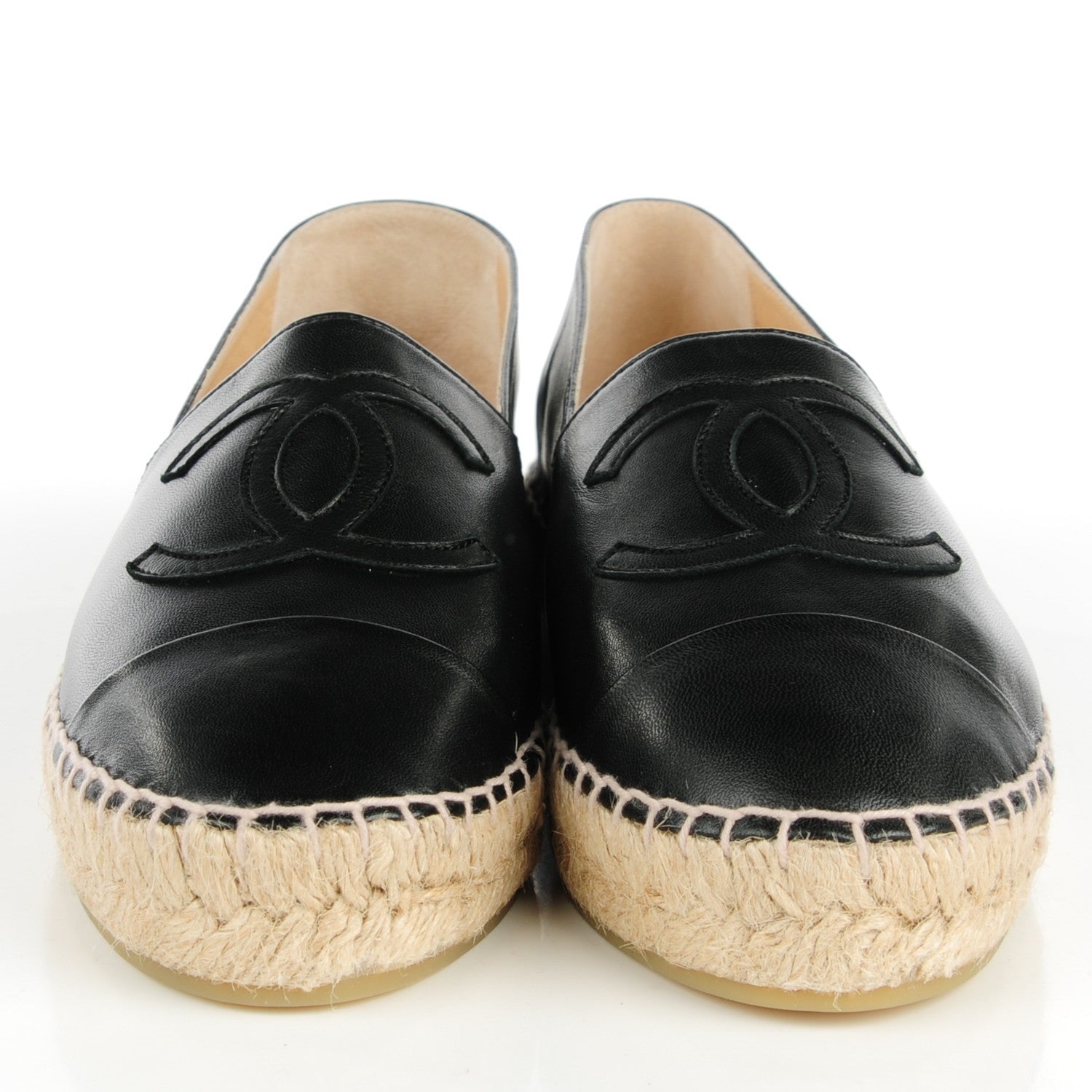 Chanel Lambskin CC Espadrilles 36 Black 2 of 8