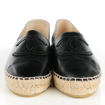 Chanel Lambskin CC Espadrilles 36 Black 2 of 8