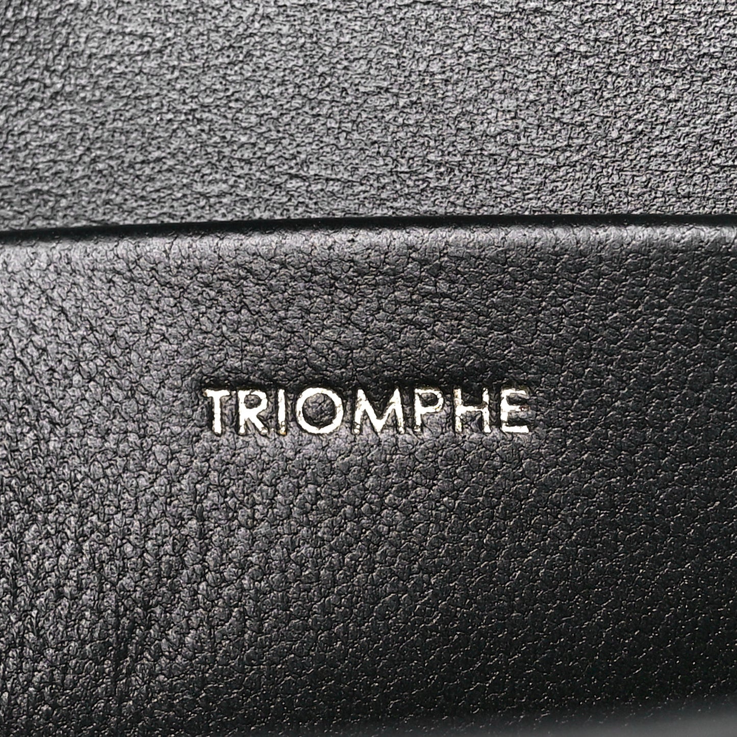 Shiny Calfskin Triomphe Shoulder Bag Black