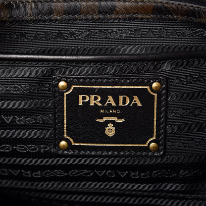 Prada Calf Hair Leopard Print Medium Galleria Double Zip Tote Mimetico 9 of 12