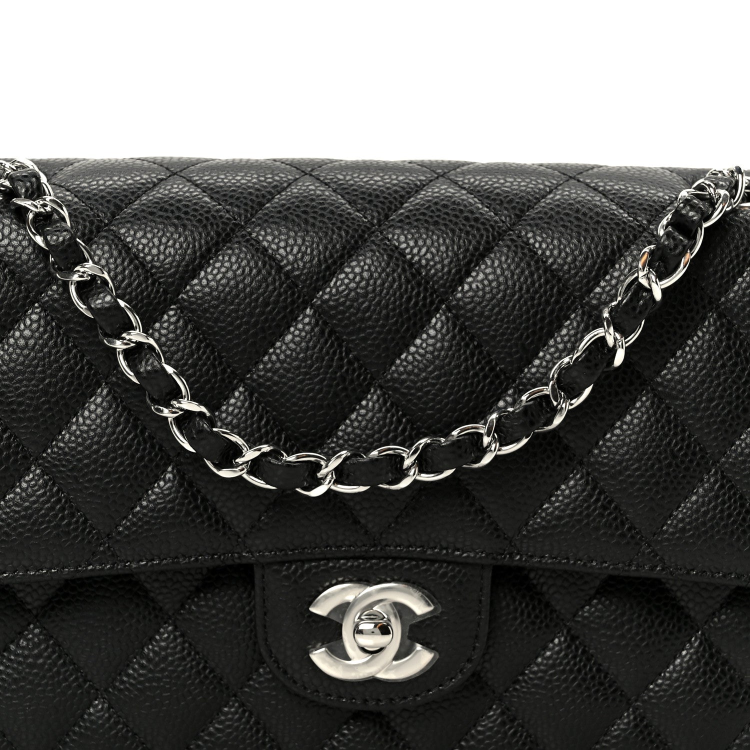 Chanel Caviar Quilted Medium Double Flap Black 9 of 12