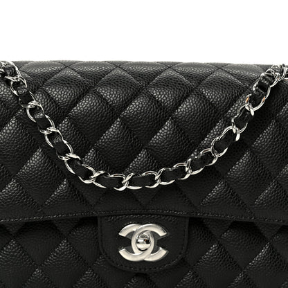 Chanel Caviar Quilted Medium Double Flap Black 9 of 12