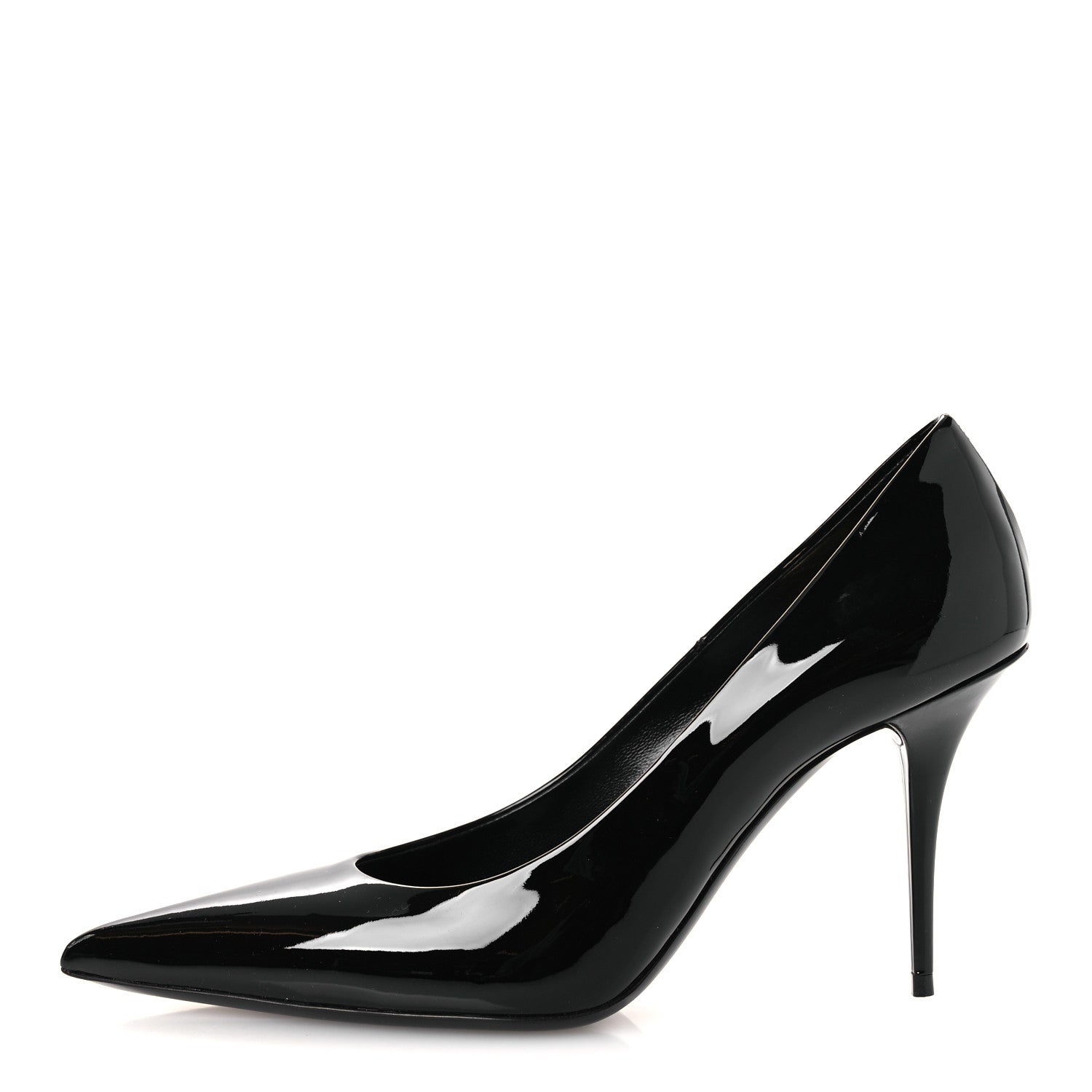 Saint Laurent Vernice Seta Soft Norma 90 Pumps  38 Black 1 of 10