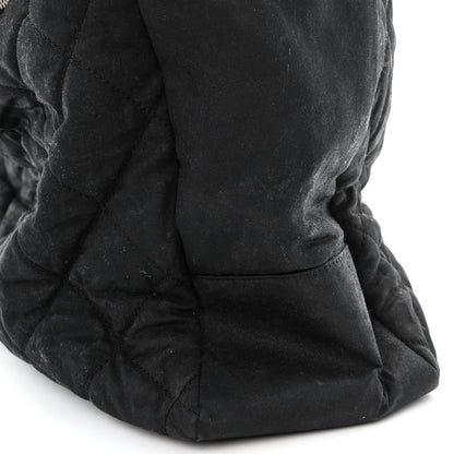 Chanel Coated Canvas Stitched XL Paris Biarritz Tote Black 5 of 20