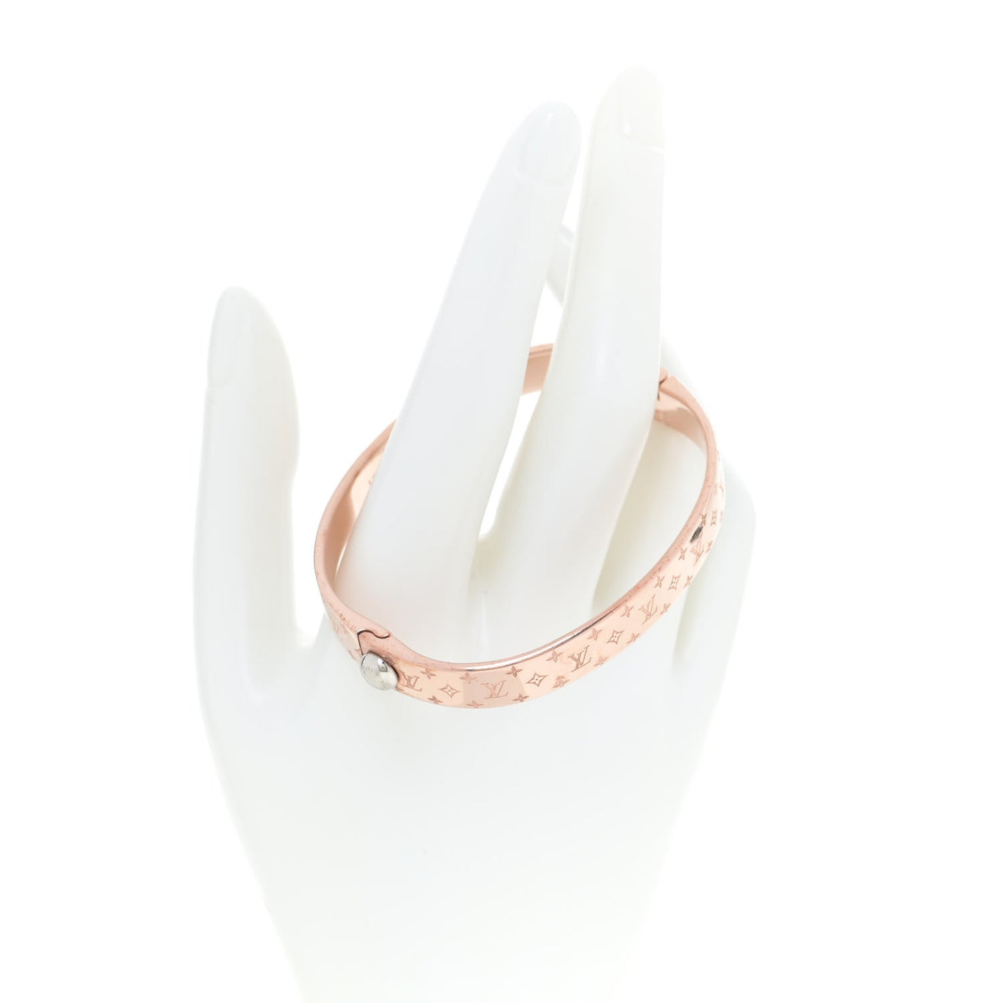 Brass Monogram Nanogram Cuff M Pink Gold