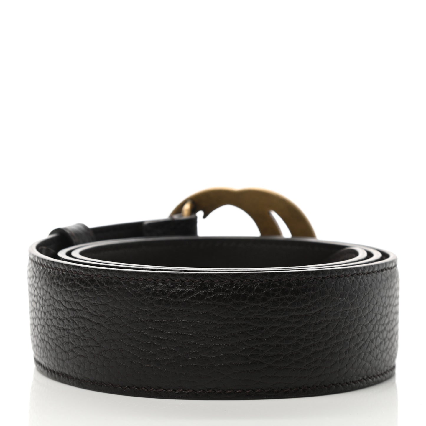 Dollar Calfskin Interlocking G Belt 90 36 Dark Brown