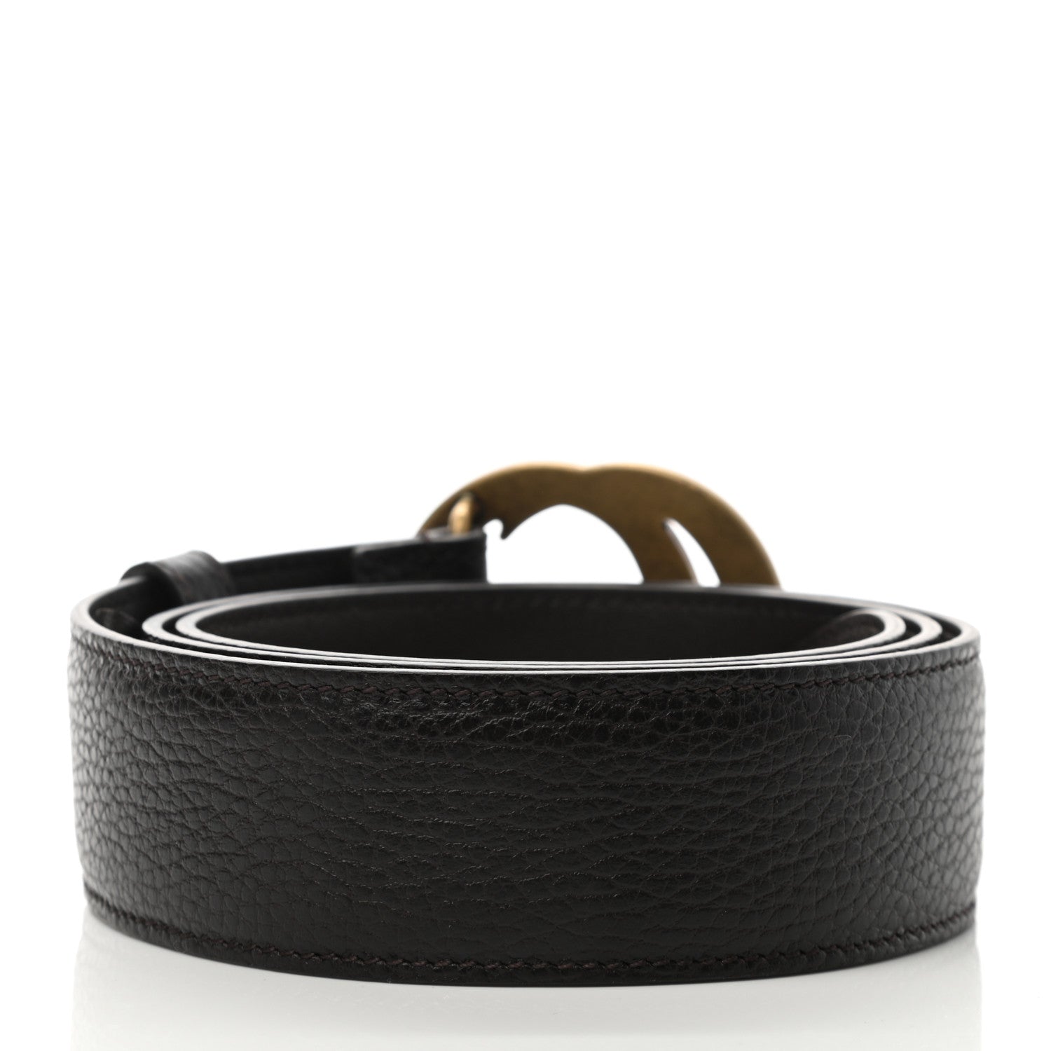 Gucci Dollar Calfskin Interlocking G Belt 90 36 Dark Brown 2 of 5