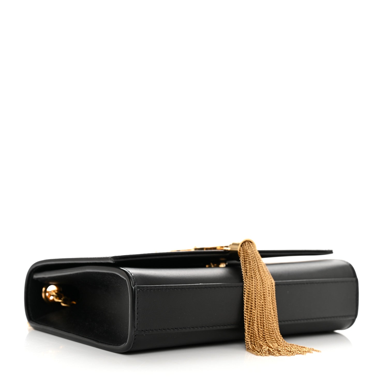 Saint Laurent Smooth Calfskin Small Classic Monogram Kate Tassel Chain Wallet Black 4 of 11