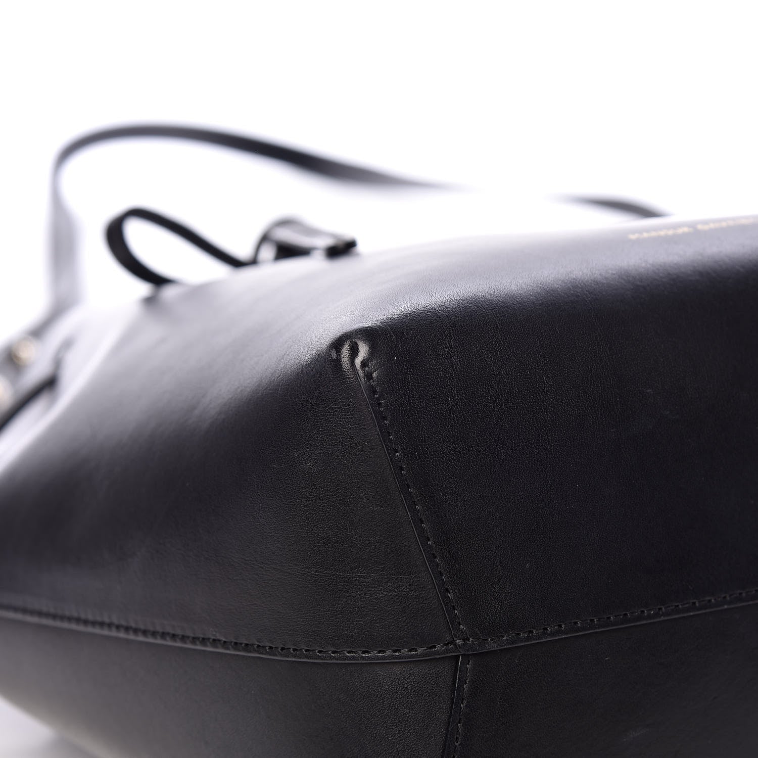 Mansur Gavriel Vegetable Tanned Calfskin Mini Bucket Bag Black Royal 8 of 20