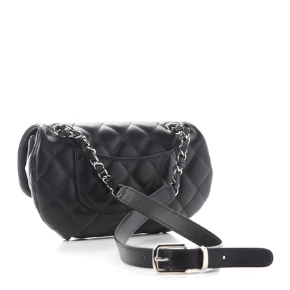 Chanel Calfskin Quilted CC Uniform Flap Belt Bag Black 2 of 6