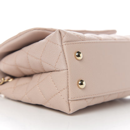 Chanel Caviar Quilted Mini Coco Handle Flap Beige 8 of 10