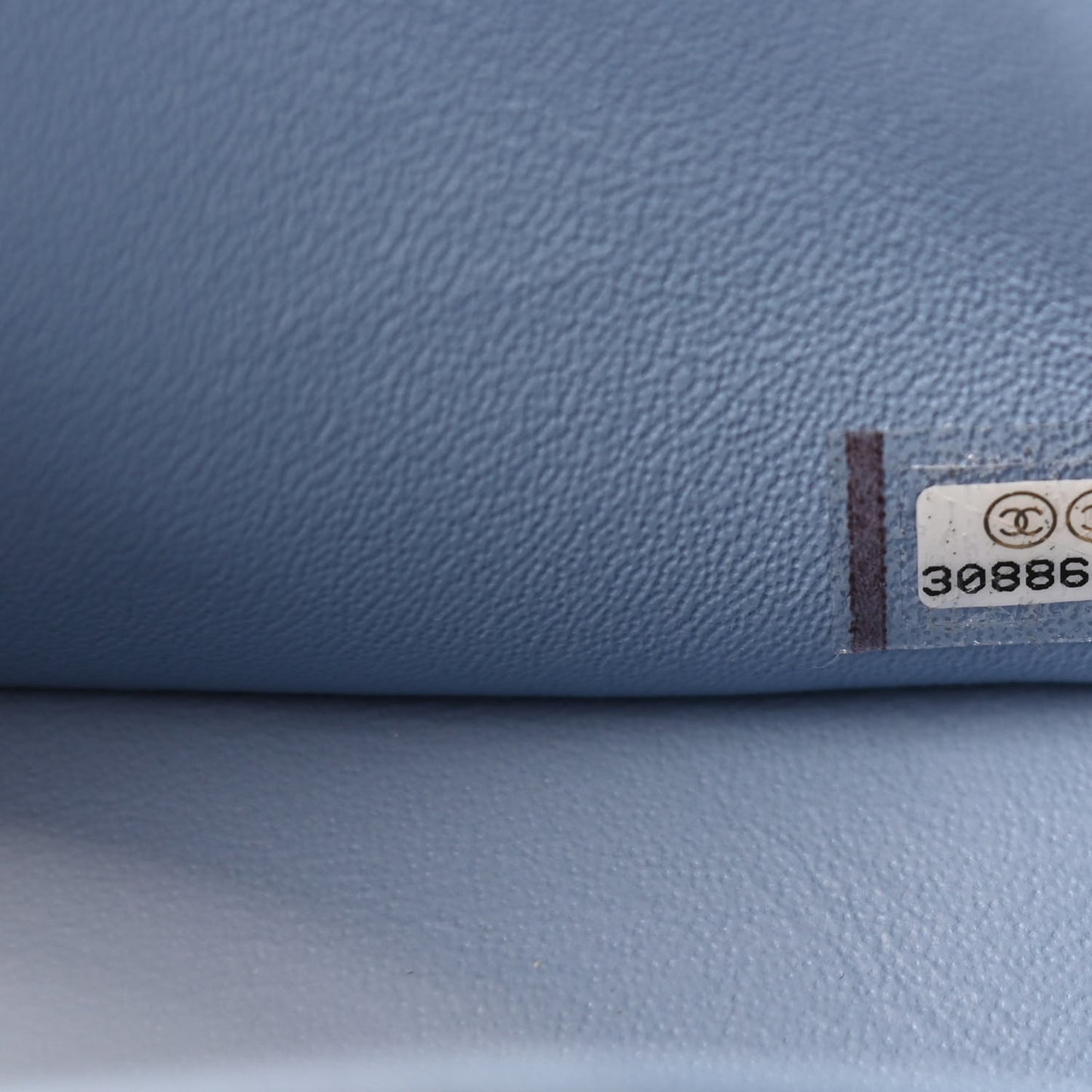 Lambskin Quilted Mini Rectangular Flap Light Blue