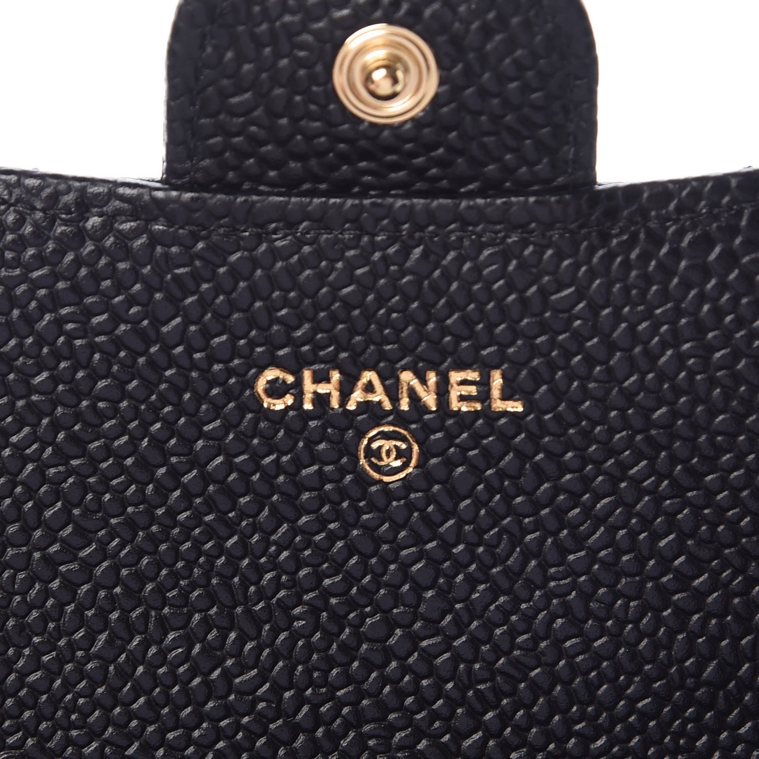 Chanel Caviar Quilted Large Gusset Flap Wallet Black 5 of 9