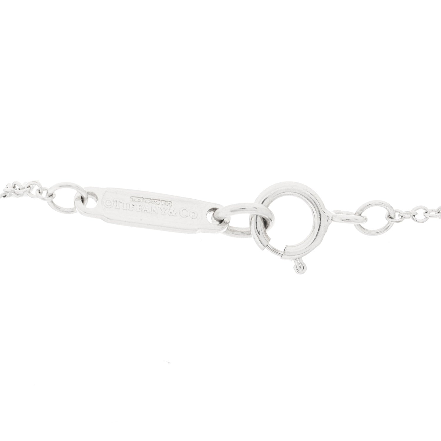 Tiffany 18K White Gold Diamond Small Atlas Open Pave Pendant Necklace 5 of 5